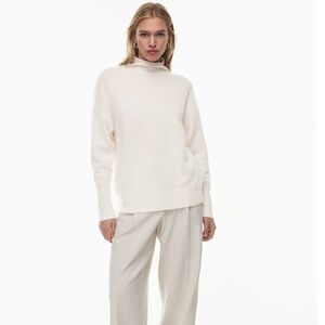 The Group Babaton Relaxed Cashmere Turtleneck Sweater Light Birch Size Small